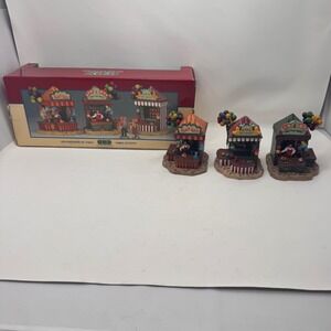 Lemax Village Collection Carnival Kiosks Table Accents with Box Item 43440